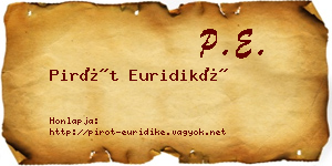 Pirót Euridiké névjegykártya